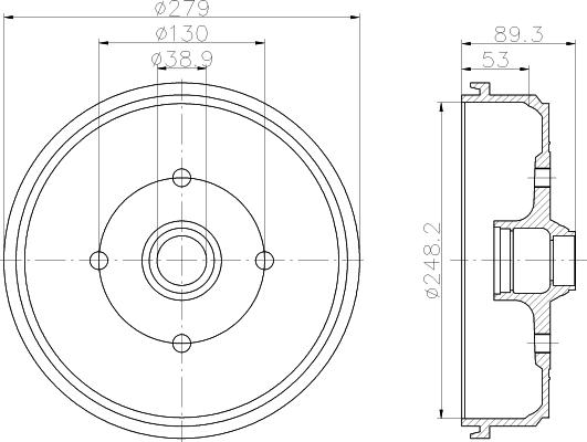 Textar 94004500 - Спирачен барабан vvparts.bg