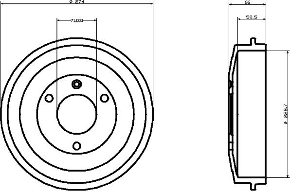 Textar 94014500 - Спирачен барабан vvparts.bg