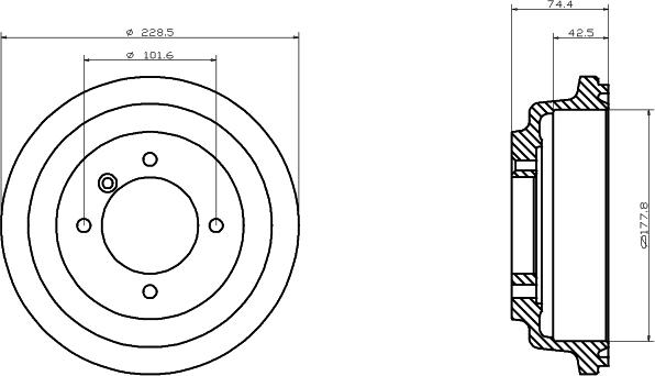 Textar 94015200 - Спирачен барабан vvparts.bg