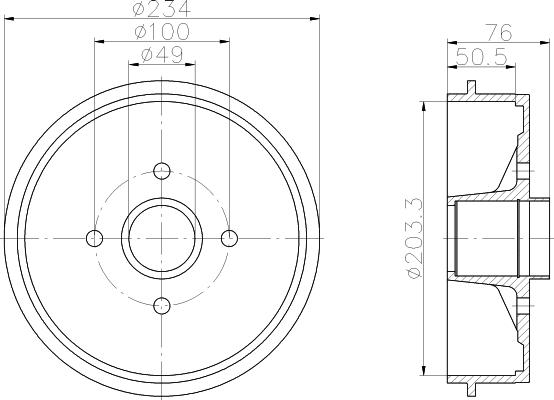 Textar 94013600 - Спирачен барабан vvparts.bg