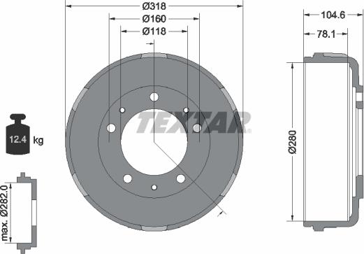 Textar 94024600 - Спирачен барабан vvparts.bg