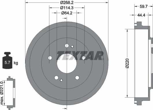 Textar 94023000 - Спирачен барабан vvparts.bg