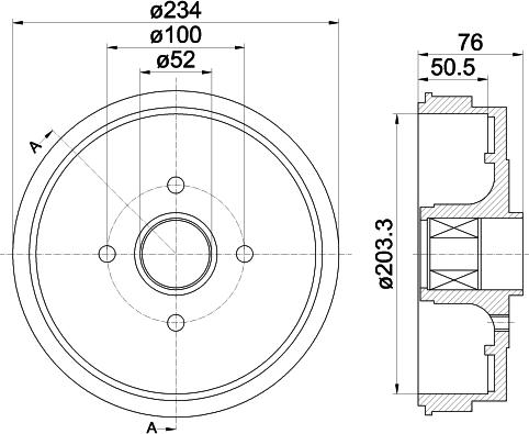 Textar 94027500 - Спирачен барабан vvparts.bg