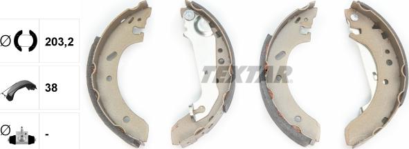 Textar 91048900 - Комплект спирачна челюст vvparts.bg