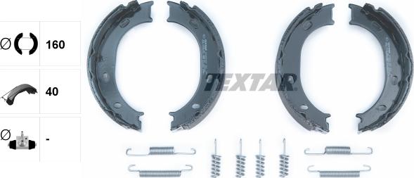 Textar 91055100 - Комплект спирачна челюст, ръчна спирачка vvparts.bg