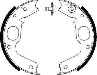 Textar 91056900 - Комплект спирачна челюст, ръчна спирачка vvparts.bg