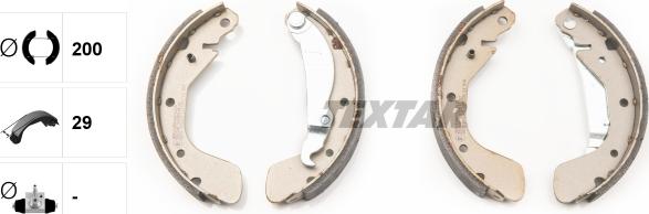 Textar 91058100 - Комплект спирачна челюст vvparts.bg