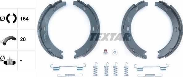 Textar 91057100 - Комплект спирачна челюст, ръчна спирачка vvparts.bg