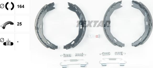 Textar 91066900 - Комплект спирачна челюст, ръчна спирачка vvparts.bg