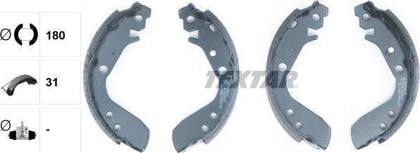 Textar 91060400 - Комплект спирачна челюст vvparts.bg