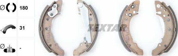 Textar 91018200 - Комплект спирачна челюст vvparts.bg