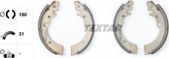 Textar 91034700 - Комплект спирачна челюст vvparts.bg