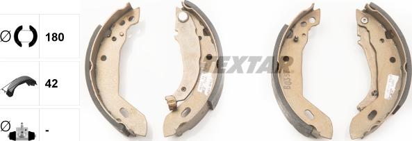 Textar 91031800 - Комплект спирачна челюст vvparts.bg