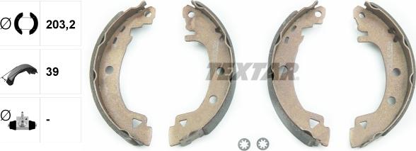 Textar 91037901 - Комплект спирачна челюст vvparts.bg