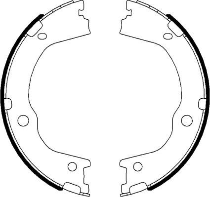 Textar 91075900 - Комплект спирачна челюст, ръчна спирачка vvparts.bg