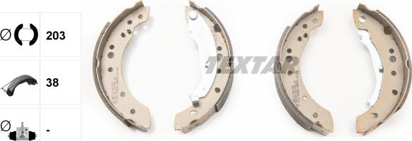 Textar 91071400 - Комплект спирачна челюст vvparts.bg