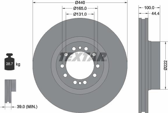 Textar 93086000 - Спирачен диск vvparts.bg