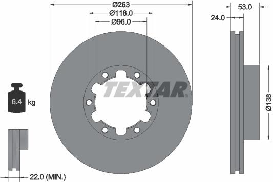 Textar 93191900 - Спирачен диск vvparts.bg