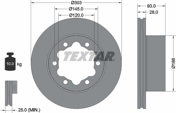 Textar 93143405 - Спирачен диск vvparts.bg