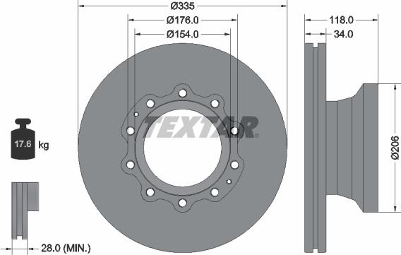 Textar 93143100 - Спирачен диск vvparts.bg