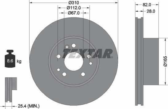 Textar 92056700 - Спирачен диск vvparts.bg