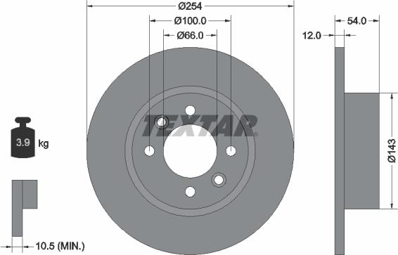 Textar 92051500 - Спирачен диск vvparts.bg