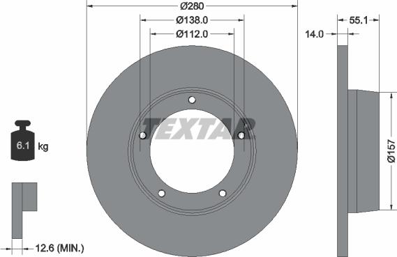 Textar 92081100 - Спирачен диск vvparts.bg