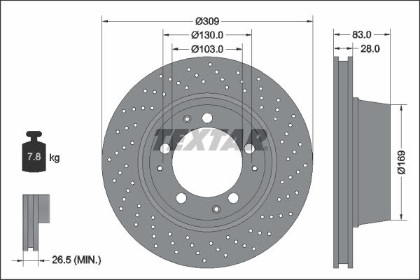 Textar 92039405 - Спирачен диск vvparts.bg