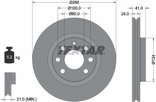 Textar 92039200 - Спирачен диск vvparts.bg