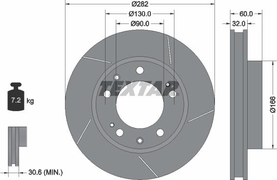 Textar 92033300 - Спирачен диск vvparts.bg