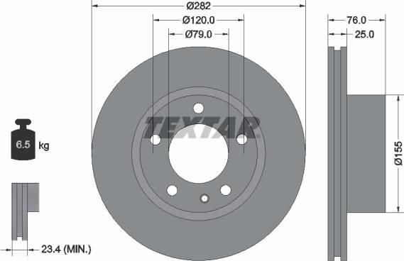 Textar 92026700 - Спирачен диск vvparts.bg