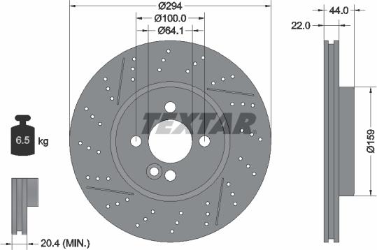 Textar 92196705 - Спирачен диск vvparts.bg