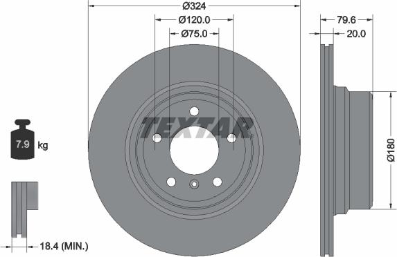 Textar 92146303 - Спирачен диск vvparts.bg