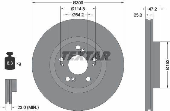 Textar 92140903 - Спирачен диск vvparts.bg