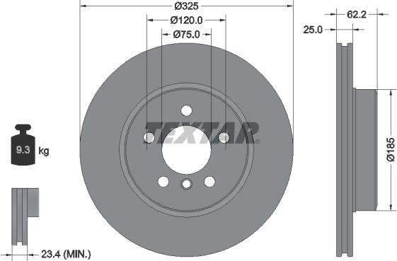 Textar 92141505 - Спирачен диск vvparts.bg