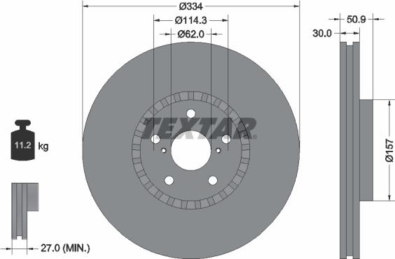 Textar 92147900 - Спирачен диск vvparts.bg