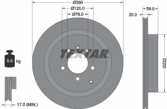 Textar 92147703 - Спирачен диск vvparts.bg