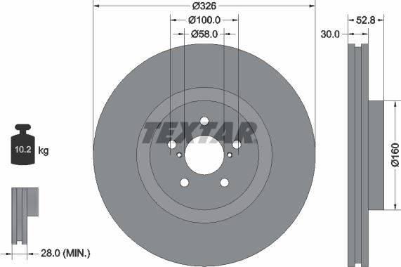 Textar 92167900 - Спирачен диск vvparts.bg