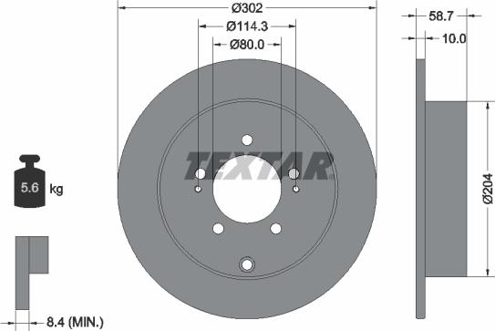 Textar 92167000 - Спирачен диск vvparts.bg