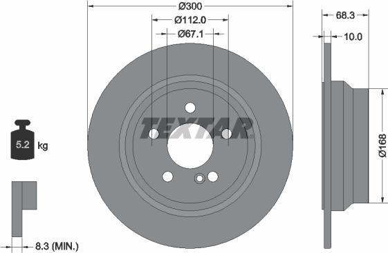 Textar 92115405 - Спирачен диск vvparts.bg