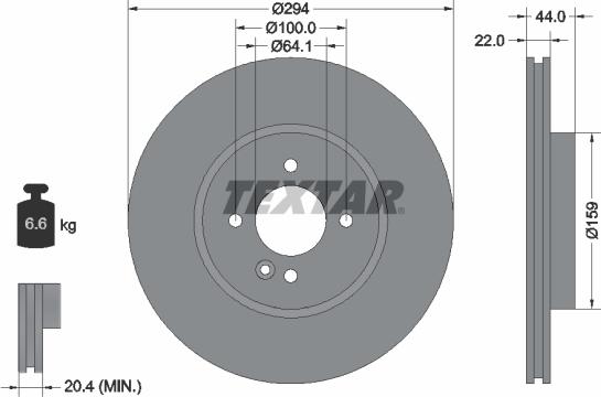 Textar 92183505 - Спирачен диск vvparts.bg