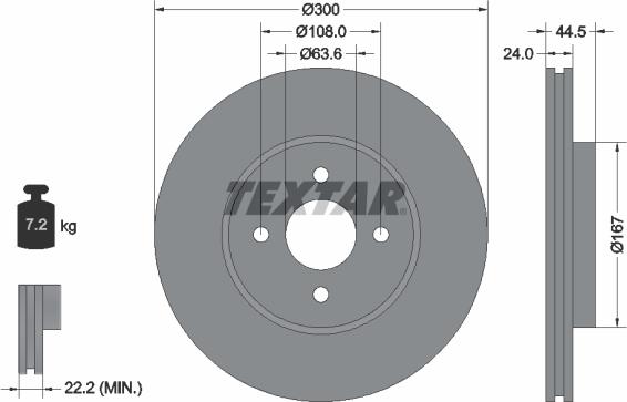 Textar 92139900 - Спирачен диск vvparts.bg