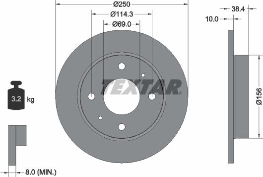 Textar 92134903 - Спирачен диск vvparts.bg