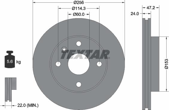 Textar 92133603 - Спирачен диск vvparts.bg