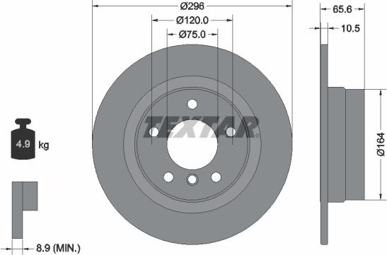 Textar 92133103 - Спирачен диск vvparts.bg