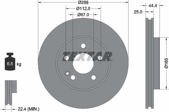 Textar 92132005 - Спирачен диск vvparts.bg