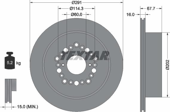 Textar 92179403 - Спирачен диск vvparts.bg