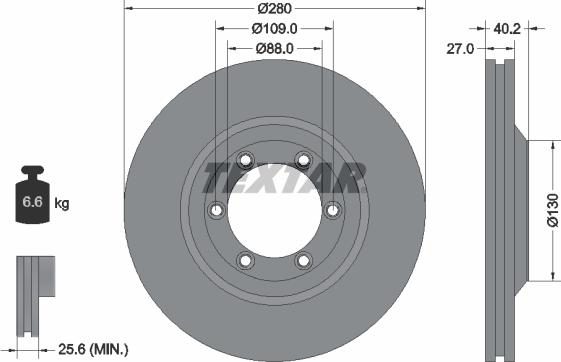 Textar 92174803 - Спирачен диск vvparts.bg