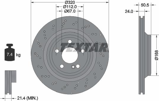 Textar 92317505 - Спирачен диск vvparts.bg