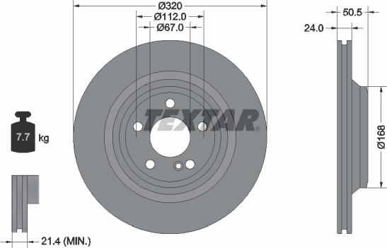 Textar 92317305 - Спирачен диск vvparts.bg